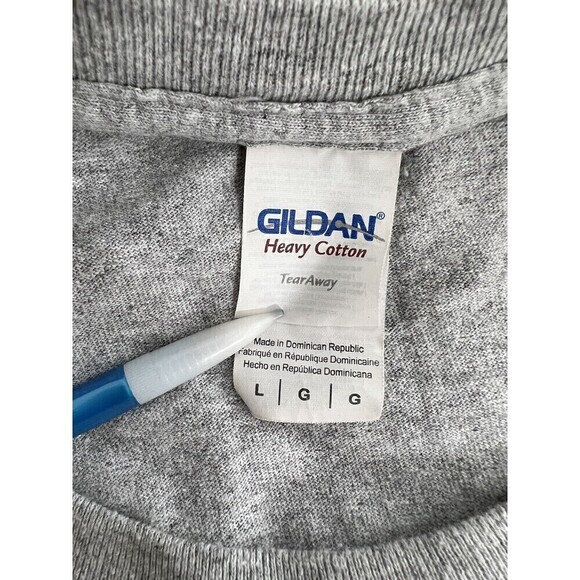Gildan Heavy Cotton Men's Shirt Red River New Mexico Graphic Tee Size Large Gray - Picture 4 of 5